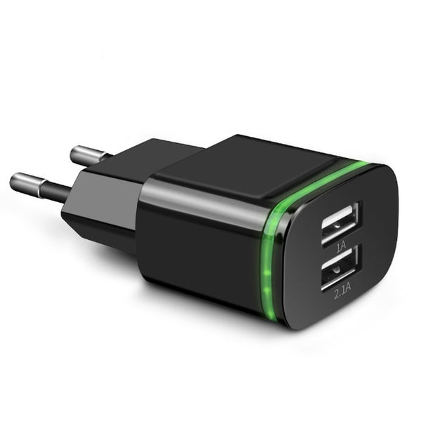2 Ports LED Light USB Charger
