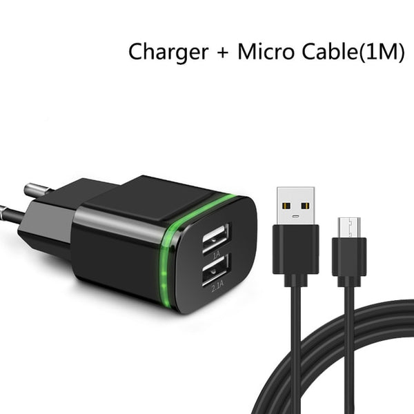 2 Ports LED Light  USB Charger