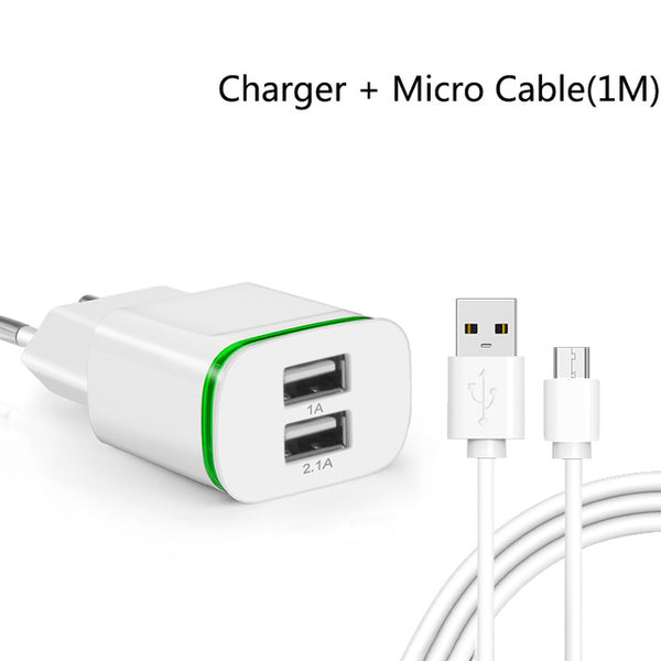 2 Ports LED Light  USB Charger